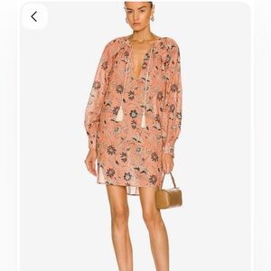 Ulla Johnson Floral Tassel Peasant Blouse Boho Coverup / Shirt / Dress